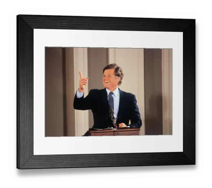 Framed Print : Edward Kennedy Announcing His Run For Presidency Framed Print : Edward Kennedy Announcing His Run For Presidency