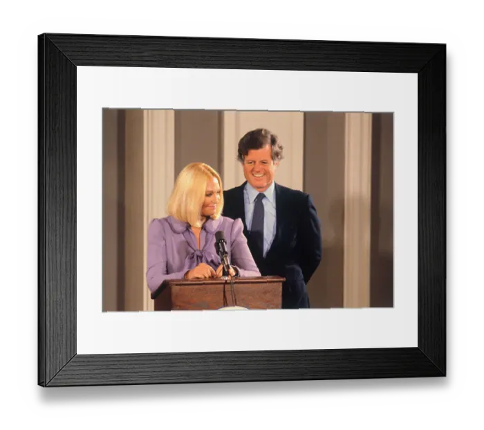 Framed Print : Joan Kennedy Declaring Her Support