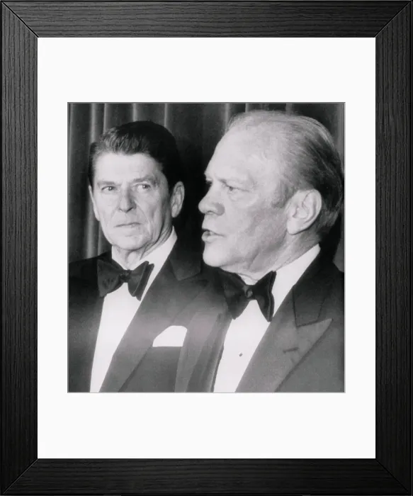 Framed Print : Ronald Reagan Conversing with Gerald Ford Framed Print : Ronald Reagan Conversing with Gerald Ford