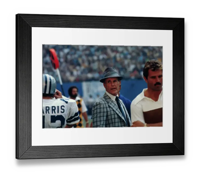 Framed Print : Portrait of Tom Landry Framed Print : Portrait of Tom Landry