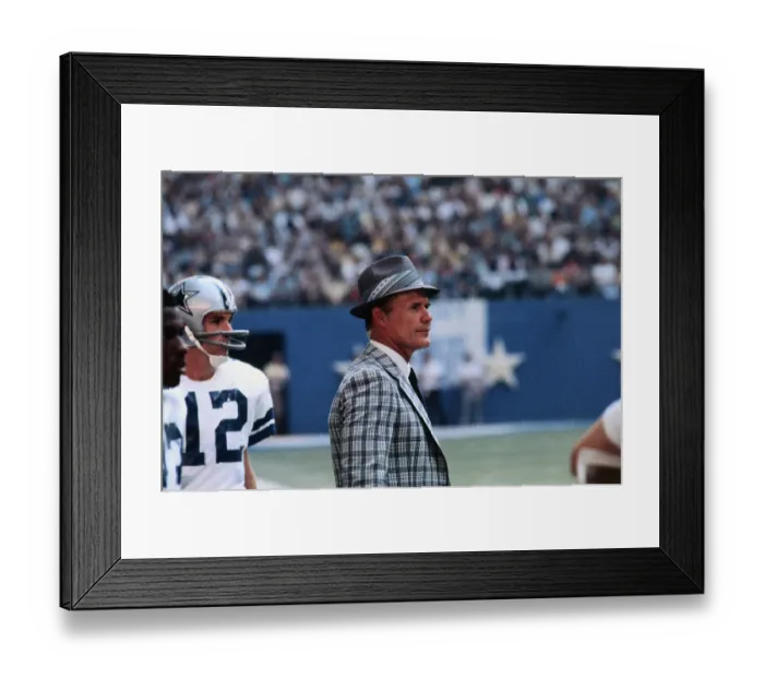 Framed Print : Tom Landry Looking On Framed Print : Tom Landry Looking On