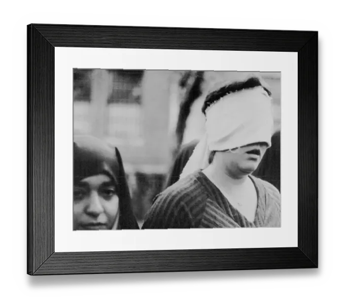 Framed Print : American Woman Hostage Being Led Framed Print : American Woman Hostage Being Led