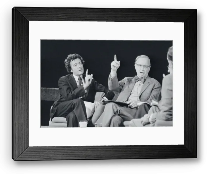 Framed Print : Gerald Rafsnoon and Arthur M. Schlesinger Raising Hands Framed Print : Gerald Rafsnoon and Arthur M. Schlesinger Raising Hands