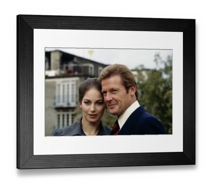 Framed Print : Barbara Kellerman And Roger Moore