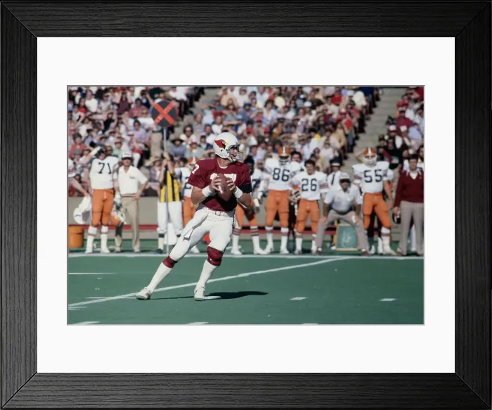 Framed Print : Jim Hart. American football player Jim Hart, a quarterback with the St Louis Cardinals