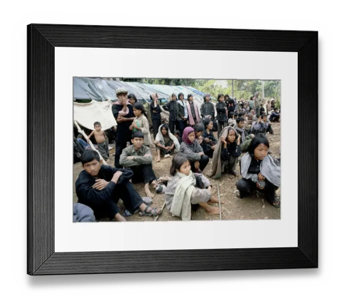 Framed Print : Cambodian Refugees Framed Print : Cambodian Refugees
