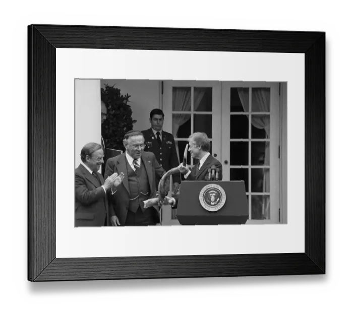 Framed Print : Jimmy Carter Receives Shofar Framed Print : Jimmy Carter Receives Shofar