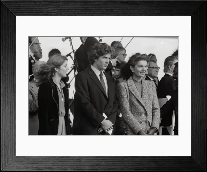 Framed Print : Jacqueline Kennedy with Her Children Framed Print : Jacqueline Kennedy with Her Children