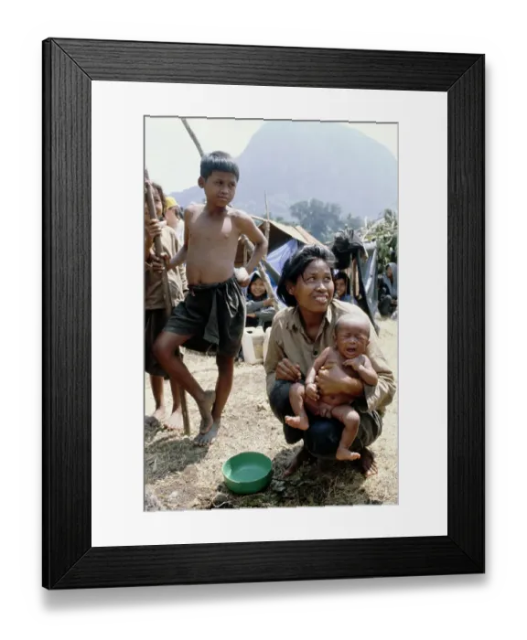 Framed Print : Cambodian Refugee Camp Framed Print : Cambodian Refugee Camp