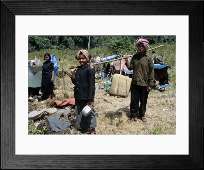 Framed Print : Cambodian Refugee Camp Framed Print : Cambodian Refugee Camp