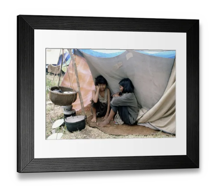 Framed Print : Cambodian Refugee Camp Framed Print : Cambodian Refugee Camp