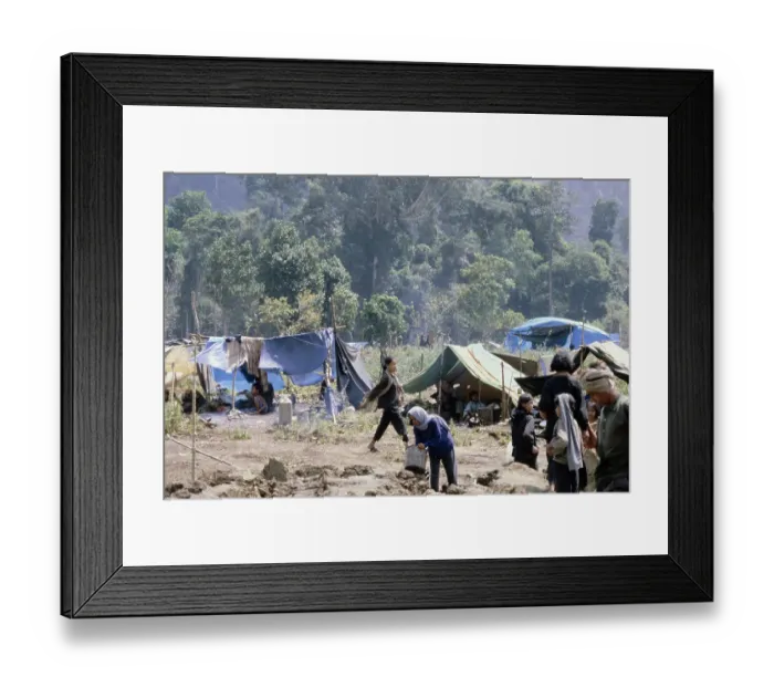 Framed Print : Cambodian Refugee Camp Framed Print : Cambodian Refugee Camp
