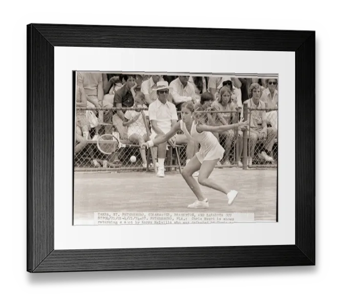 Framed Print : Chris Evert in Virginia Slims Tournament Framed Print : Chris Evert in Virginia Slims Tournament
