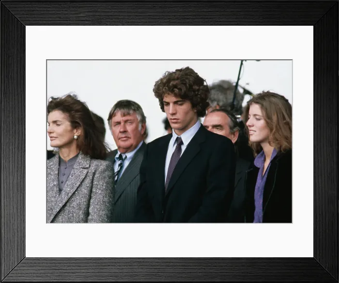 Framed Print : Jacqueline Kennedy Onassis and Children Standing During Memorial Event Framed Print : Jacqueline Kennedy Onassis and Children Standing During Memorial Event