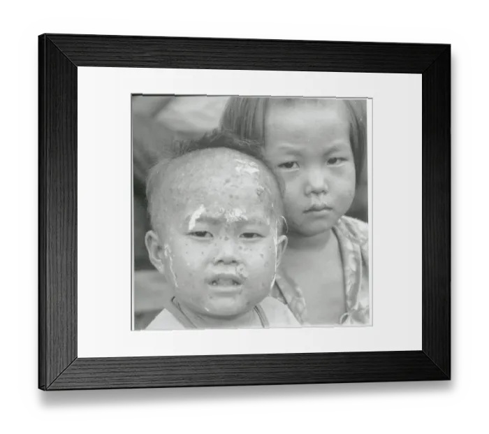 Framed Print : Laotian Refugee Children Framed Print : Laotian Refugee Children