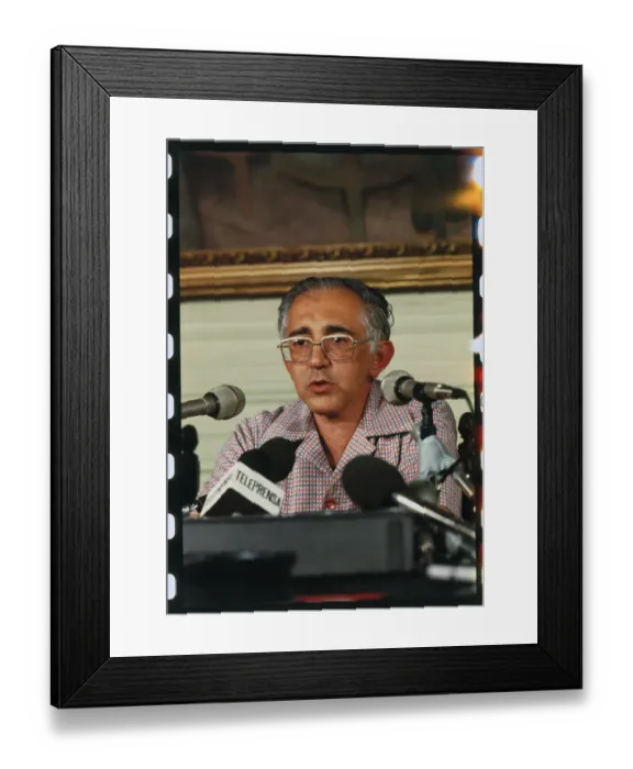 Framed Print : Guillermo M. Ungo Speaking Framed Print : Guillermo M. Ungo Speaking
