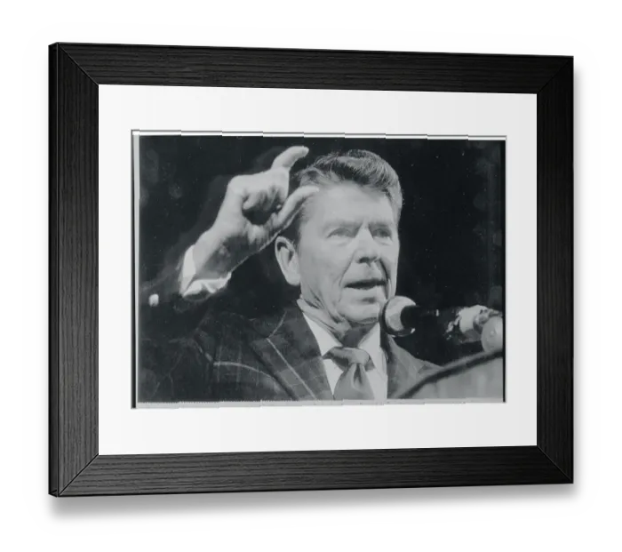 Framed Print : Ronald Reagan at University Podium Framed Print : Ronald Reagan at University Podium