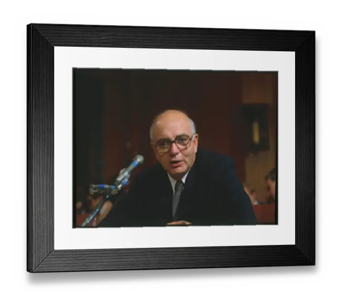 Framed Print : Portrait of Paul Volcker Framed Print : Portrait of Paul Volcker