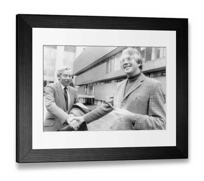 Framed Print : Professors Congratulating Each Other