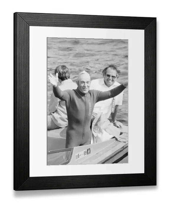 Framed Print : Jack LaLanne With Arms Raised N Boat Framed Print : Jack LaLanne With Arms Raised N Boat