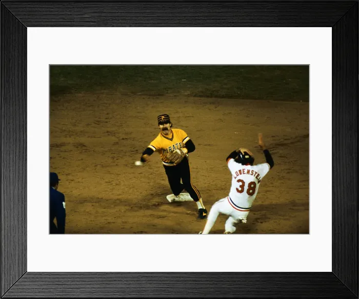 Framed Print : John Lowenstein and Phil Garner During Game Framed Print : John Lowenstein and Phil Garner During Game