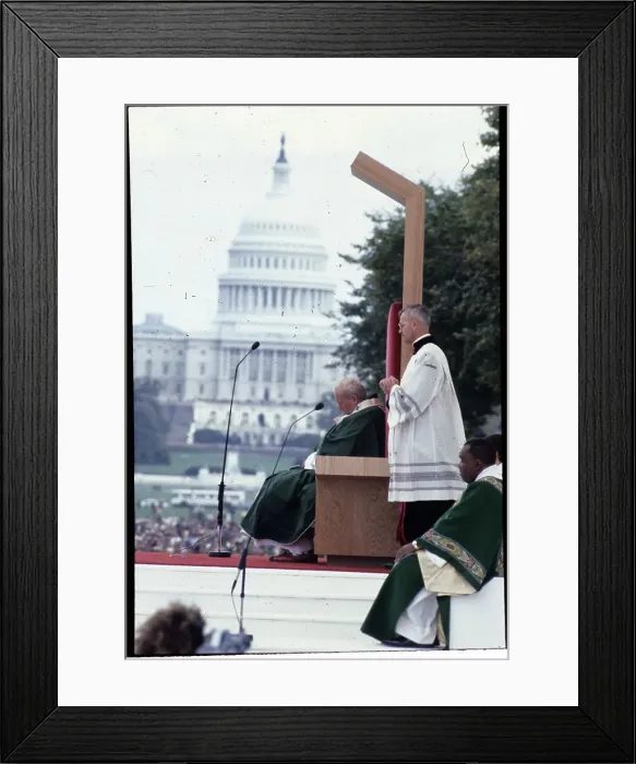 Framed Print : Pope John Paul II at Mass on the Mall Framed Print : Pope John Paul II at Mass on the Mall