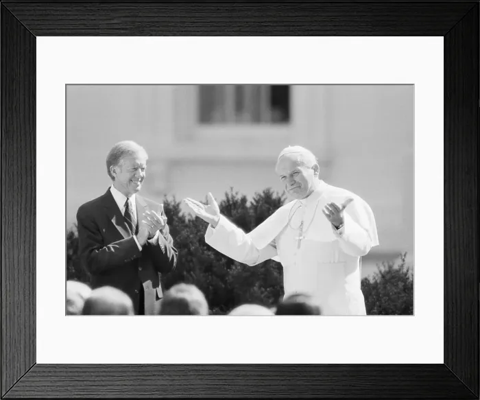 Framed Print : Pope John Paul II & Jimmy Carter Framed Print : Pope John Paul II & Jimmy Carter
