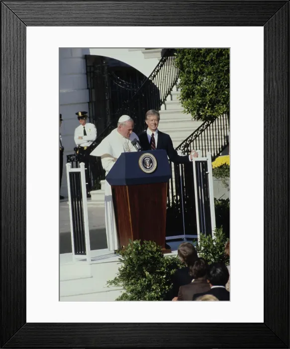 Framed Print : President Carter And Pope John Paul II Framed Print : President Carter And Pope John Paul II