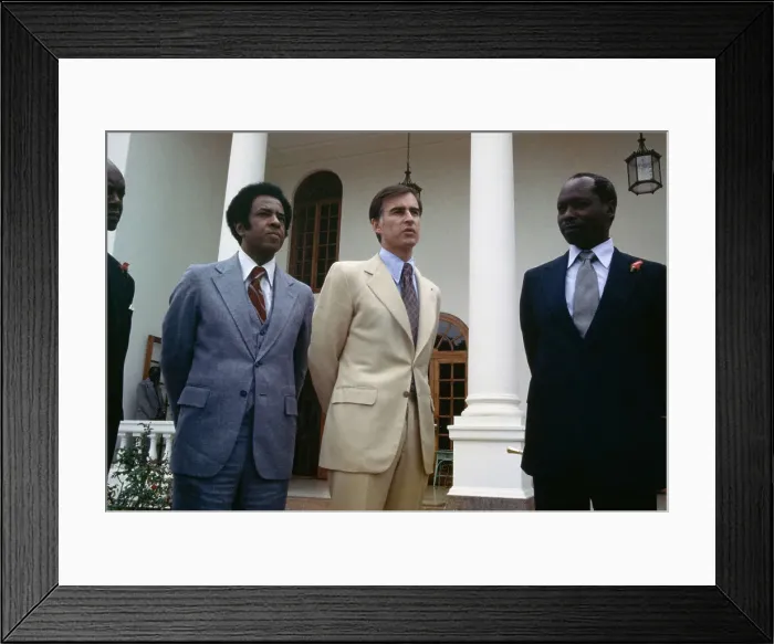 Framed Print : Wilbert Le Melle, Edmund Brown And Daniel Arap Moi Framed Print : Wilbert Le Melle, Edmund Brown And Daniel Arap Moi