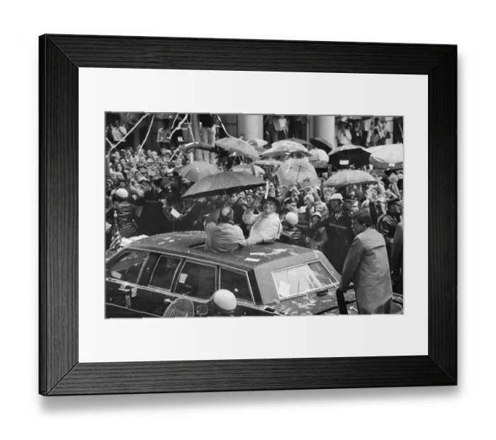 Framed Print : Pope John Paul II Riding In Parade Framed Print : Pope John Paul II Riding In Parade