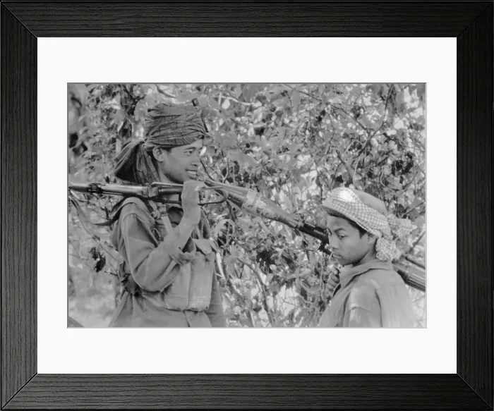 Framed Print : Soldiers Carrying Weapons of War Framed Print : Soldiers Carrying Weapons of War