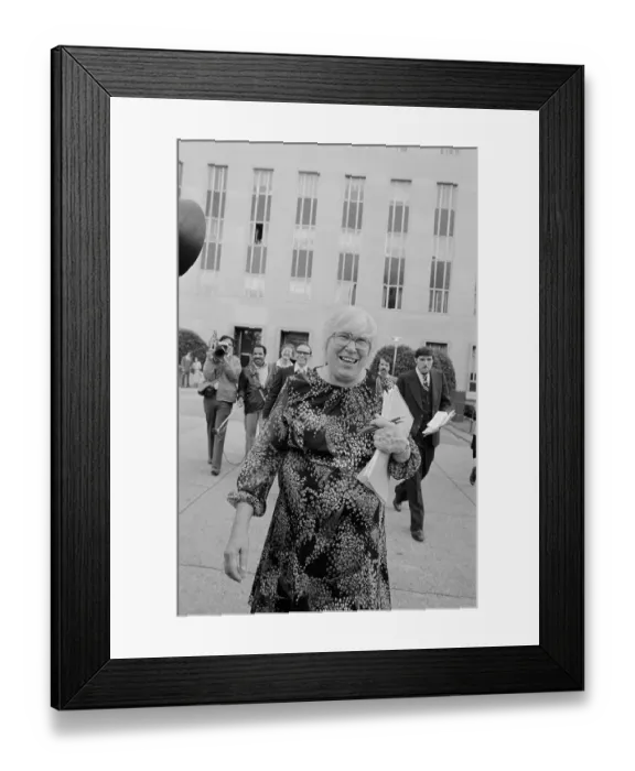 Framed Print : Madalyn Murray O'Hair Leaving Court Framed Print : Madalyn Murray O'Hair Leaving Court