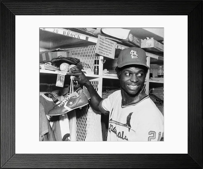 Framed Print : Lou Brock in the Locker Room Framed Print : Lou Brock in the Locker Room