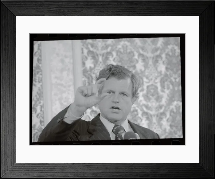 Framed Print : Edward Kennedy Giving a Gesture Framed Print : Edward Kennedy Giving a Gesture