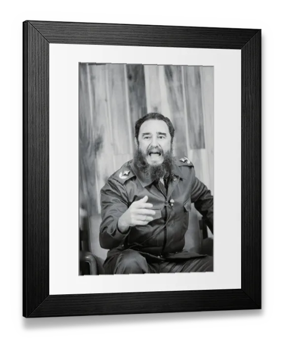 Framed Print : Fidel Castro Speaking at Press Conference Framed Print : Fidel Castro Speaking at Press Conference