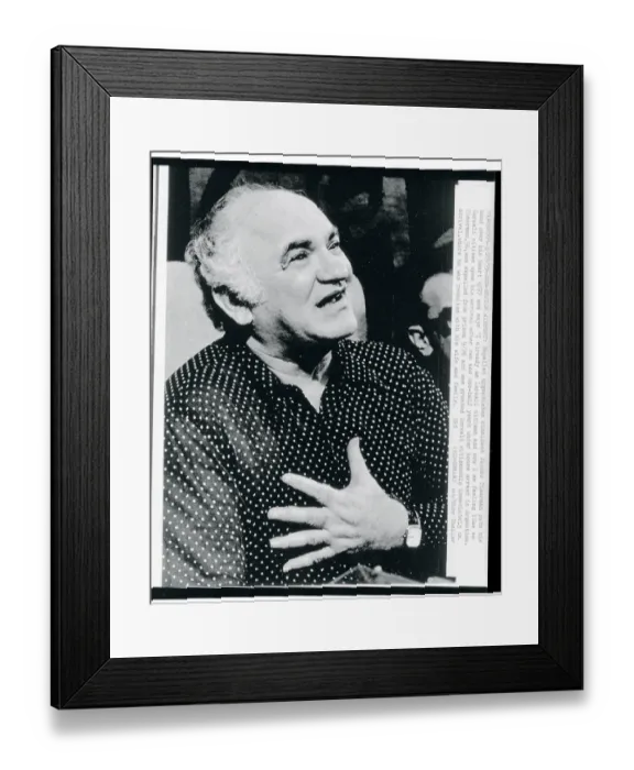 Framed Print : Jacobo Timerman Speaking to Press After His Release
