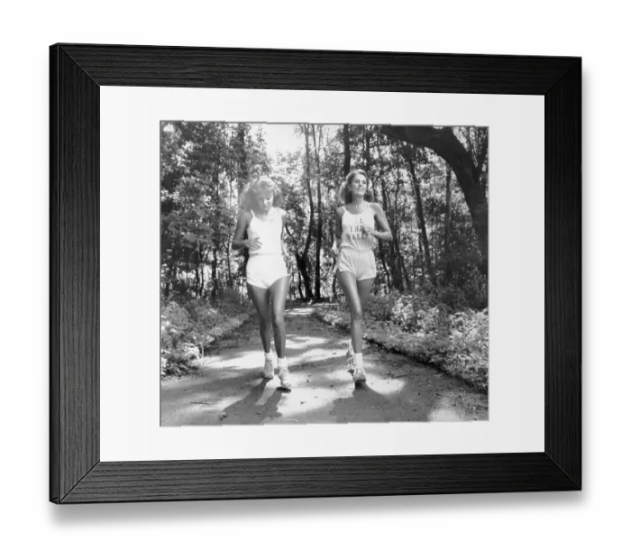 Framed Print : Former Miss Arkansas and Daughter Jogging Framed Print : Former Miss Arkansas and Daughter Jogging