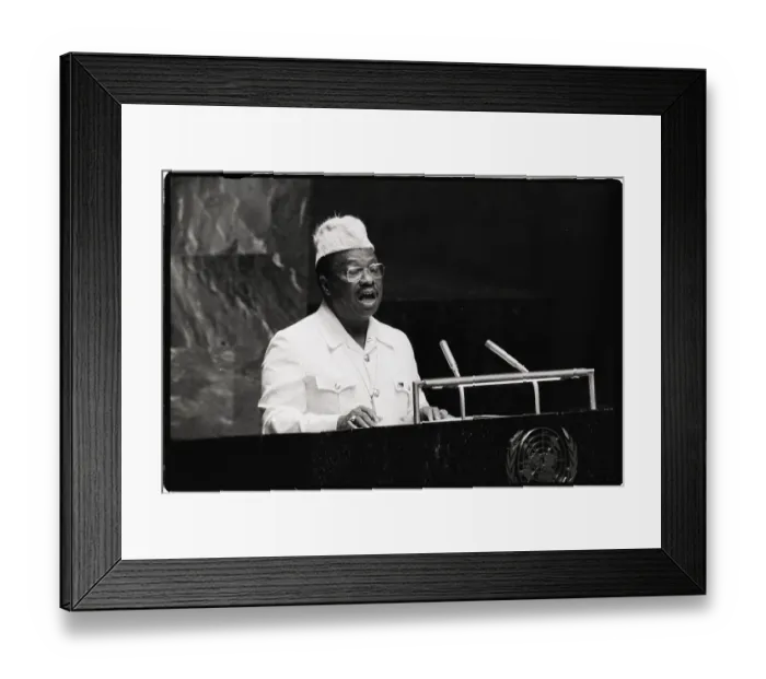 Framed Print : William R. Tolbert Addressing Un Meetng