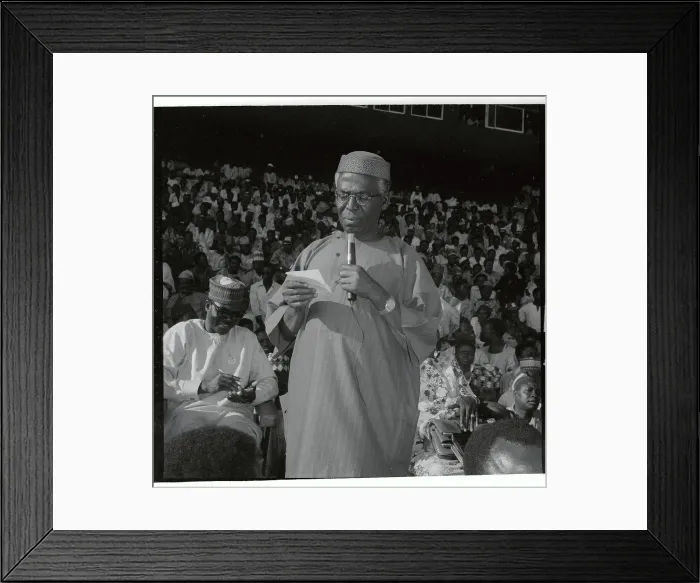 Framed Print : Chief Obafemi Awolowo Speaking Framed Print : Chief Obafemi Awolowo Speaking