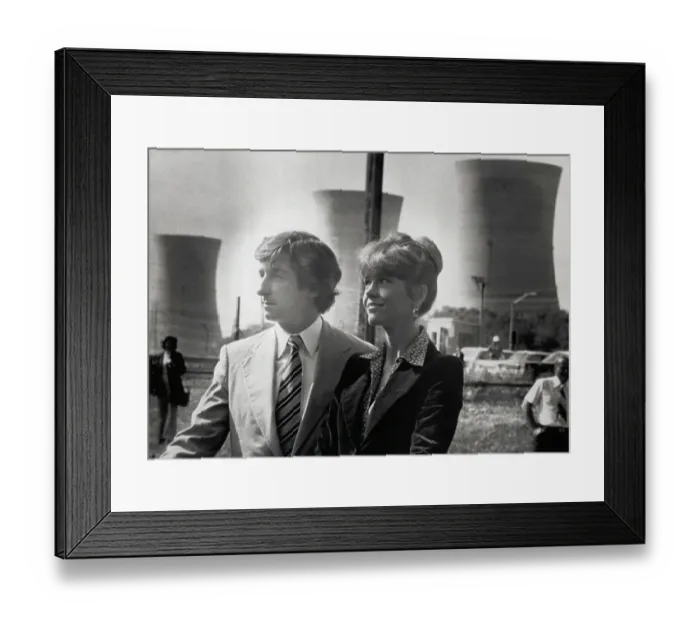 Framed Print : Tom Hayden And Jane Fonda At Three Mile Framed Print : Tom Hayden And Jane Fonda At Three Mile