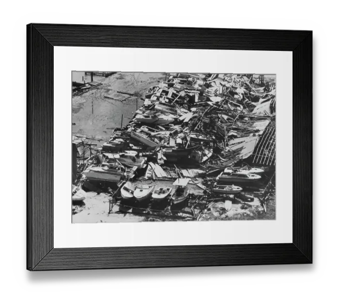 Framed Print : Hurricane Frederic Destruction Framed Print : Hurricane Frederic Destruction