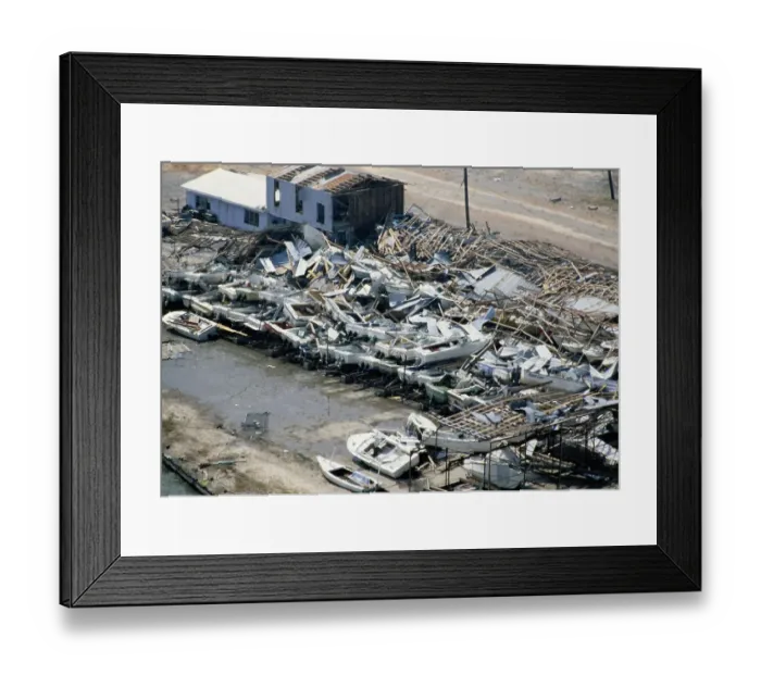 Framed Print : Aftermath Of Hurricane Frederic Framed Print : Aftermath Of Hurricane Frederic