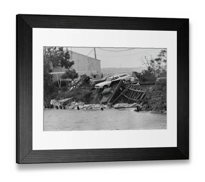 Framed Print : Hurricane Frederic Destruction Framed Print : Hurricane Frederic Destruction