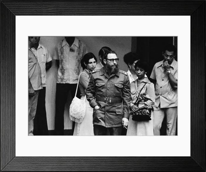 Framed Print : Fidel Castro Wearing Eyeglasses and in Uniform Framed Print : Fidel Castro Wearing Eyeglasses and in Uniform