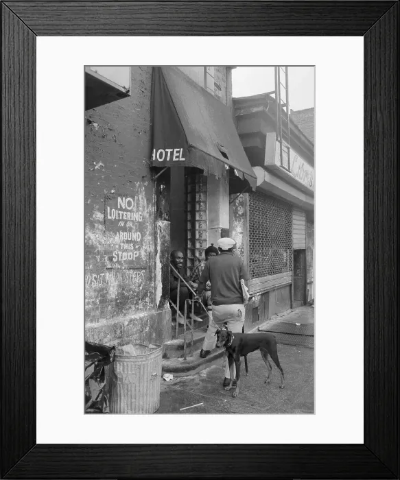 Framed Print : Exterior View Of Shabby Hotel Entrance Framed Print : Exterior View Of Shabby Hotel Entrance
