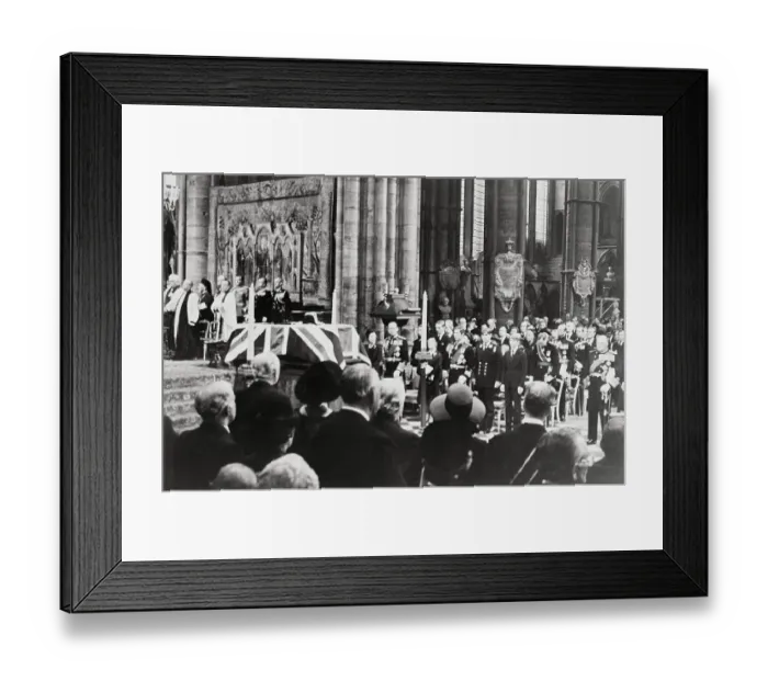 Framed Print : British Royal Family at Funeral Framed Print : British Royal Family at Funeral