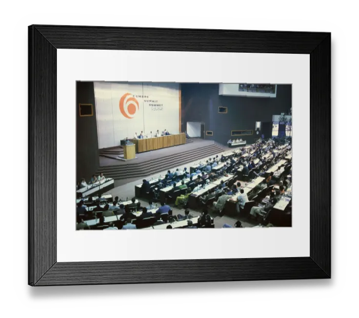 Framed Print : Distant View of Summit Session With Fidel Castro at Podium Framed Print : Distant View of Summit Session With Fidel Castro at Podium