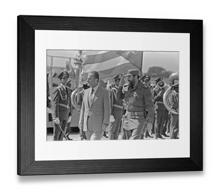 Framed Print : Hafez Al Assad W / Saluting Fidel Castro Framed Print : Hafez Al Assad W / Saluting Fidel Castro