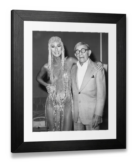 Framed Print : George Burns Standing W / Cher Framed Print : George Burns Standing W / Cher