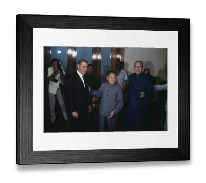 Framed Print : Walter Mondale And Deng Xiaoping